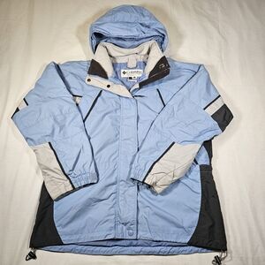 Columbia Core Interchange Women's Full Zip Hoodie Jacket Size Large Blue